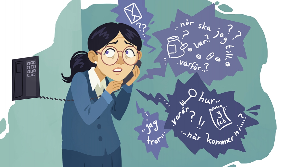 Paolas mamma ringer på arbetstid